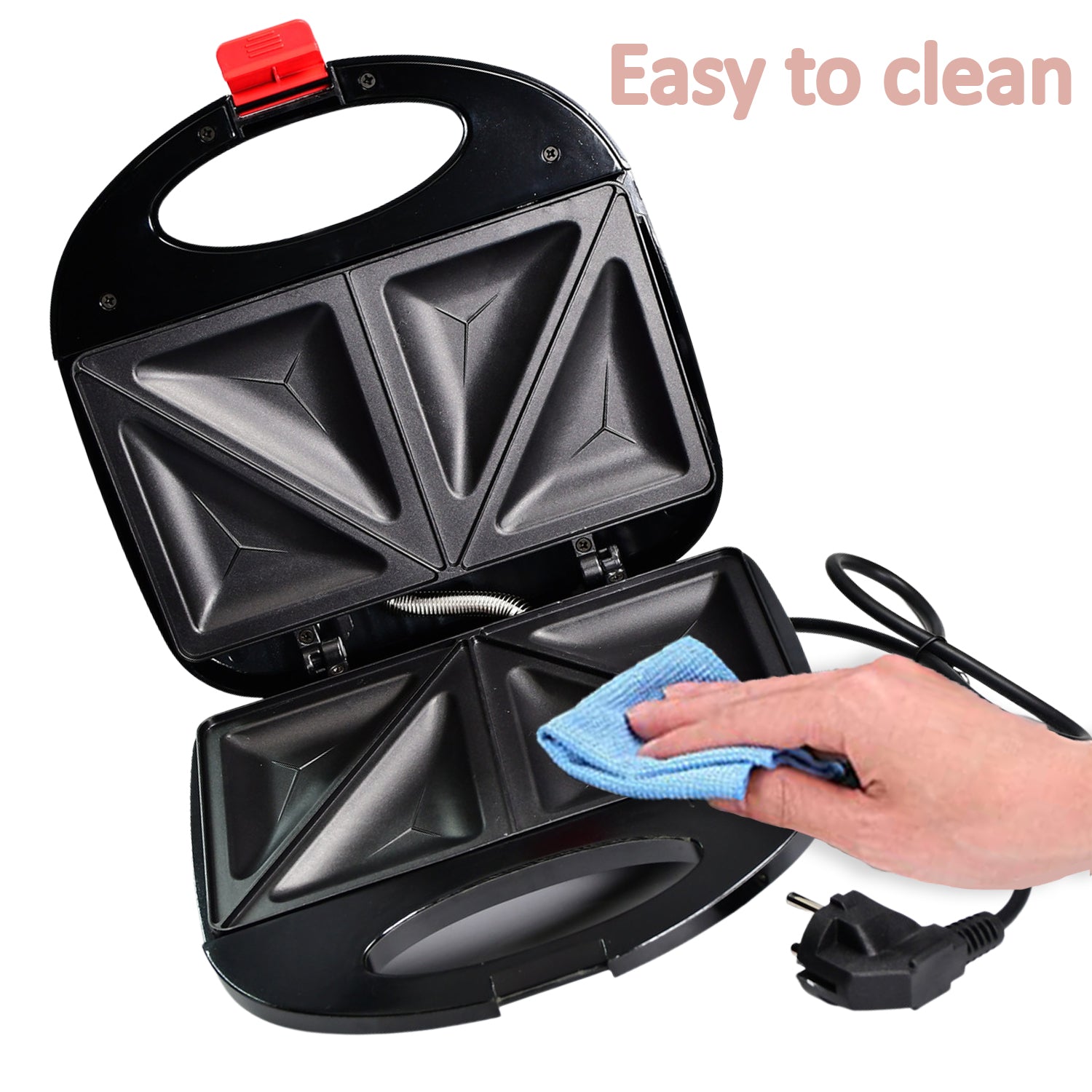 2819 Sandwich Maker Makes Sandwich Non-Stick Plates| Easy to Use with Indicator Lights DeoDap 2819 Sandwich Maker Makes Sandwich Non-Stick Plates| Easy to Use with Indicator Lights DeoDap